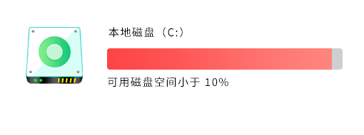 C盘空间不足导致电脑经常卡顿